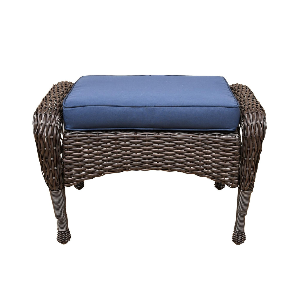 Ensemble de 6 meubles de patio en résine tressée avec dossier haut