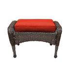 Ensemble de 6 meubles de patio en résine tressée avec dossier haut