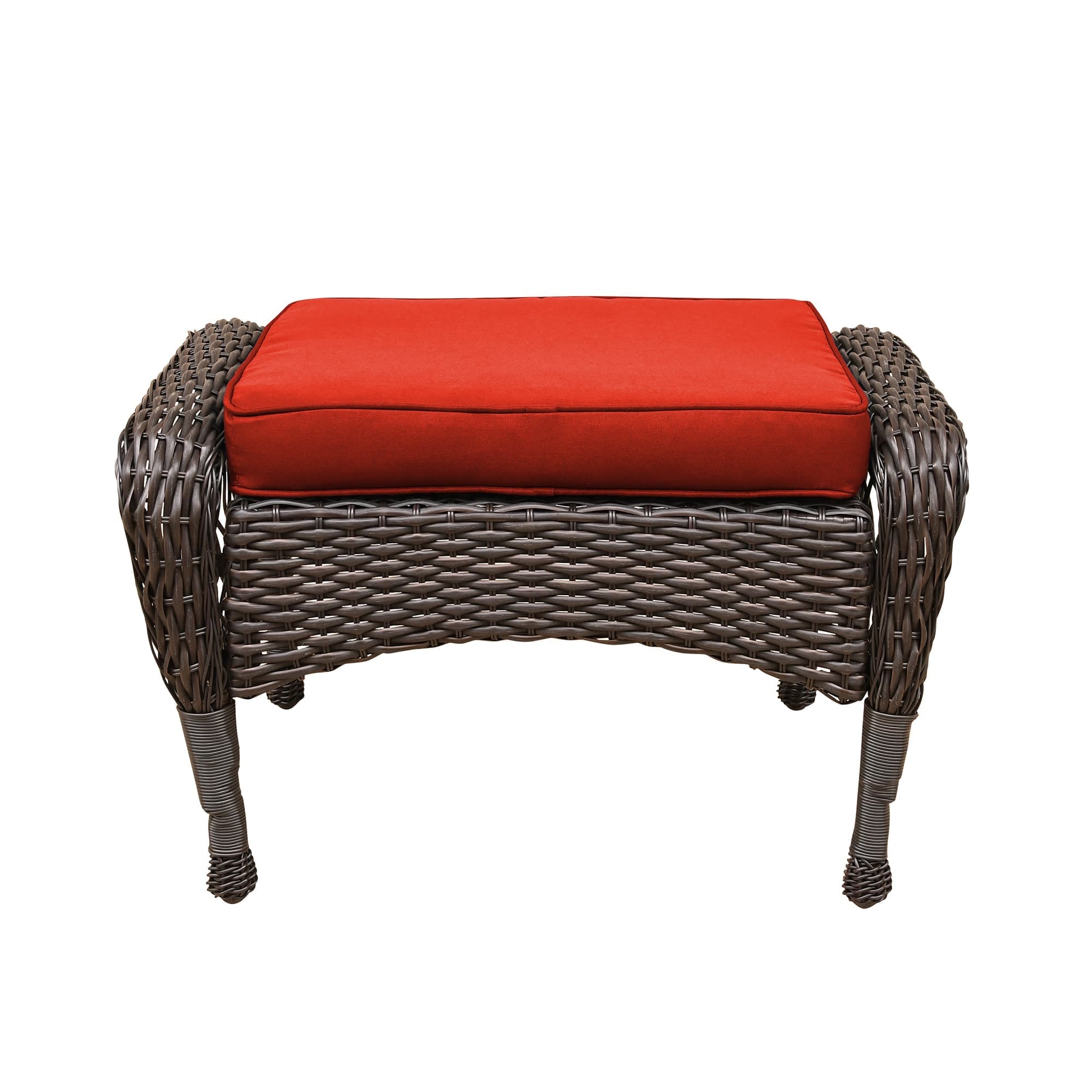 Ensemble de 6 meubles de patio en résine tressée avec dossier haut