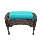 Ensemble de 6 meubles de patio en résine tressée avec dossier haut