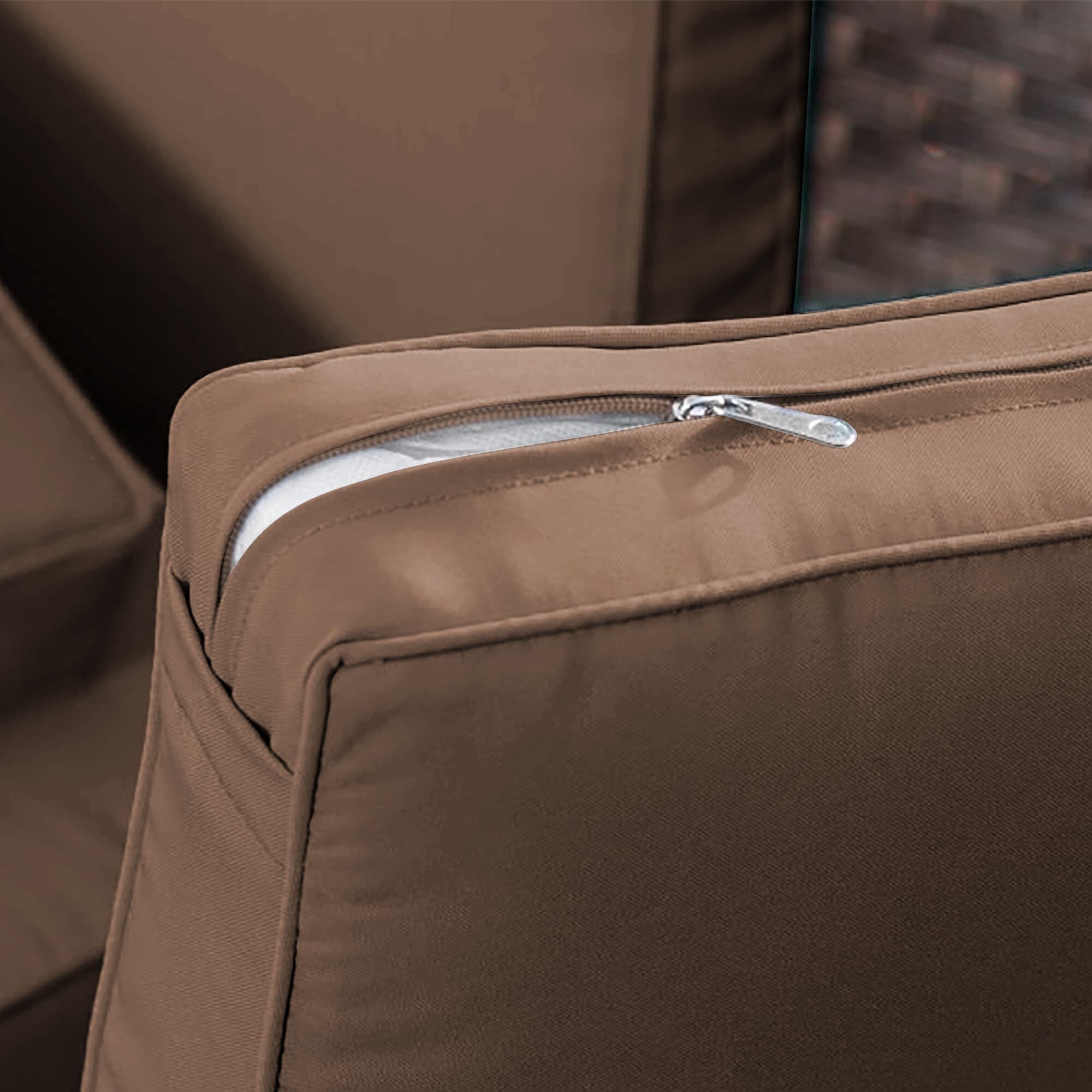 Ensemble de 6 meubles de patio en résine tressée avec dossier haut