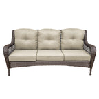 Ensemble de 6 meubles de patio en résine tressée avec dossier haut