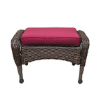 Ensemble de 6 meubles de patio en résine tressée avec dossier haut