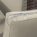 Ensemble de 6 meubles de patio en résine tressée avec dossier haut