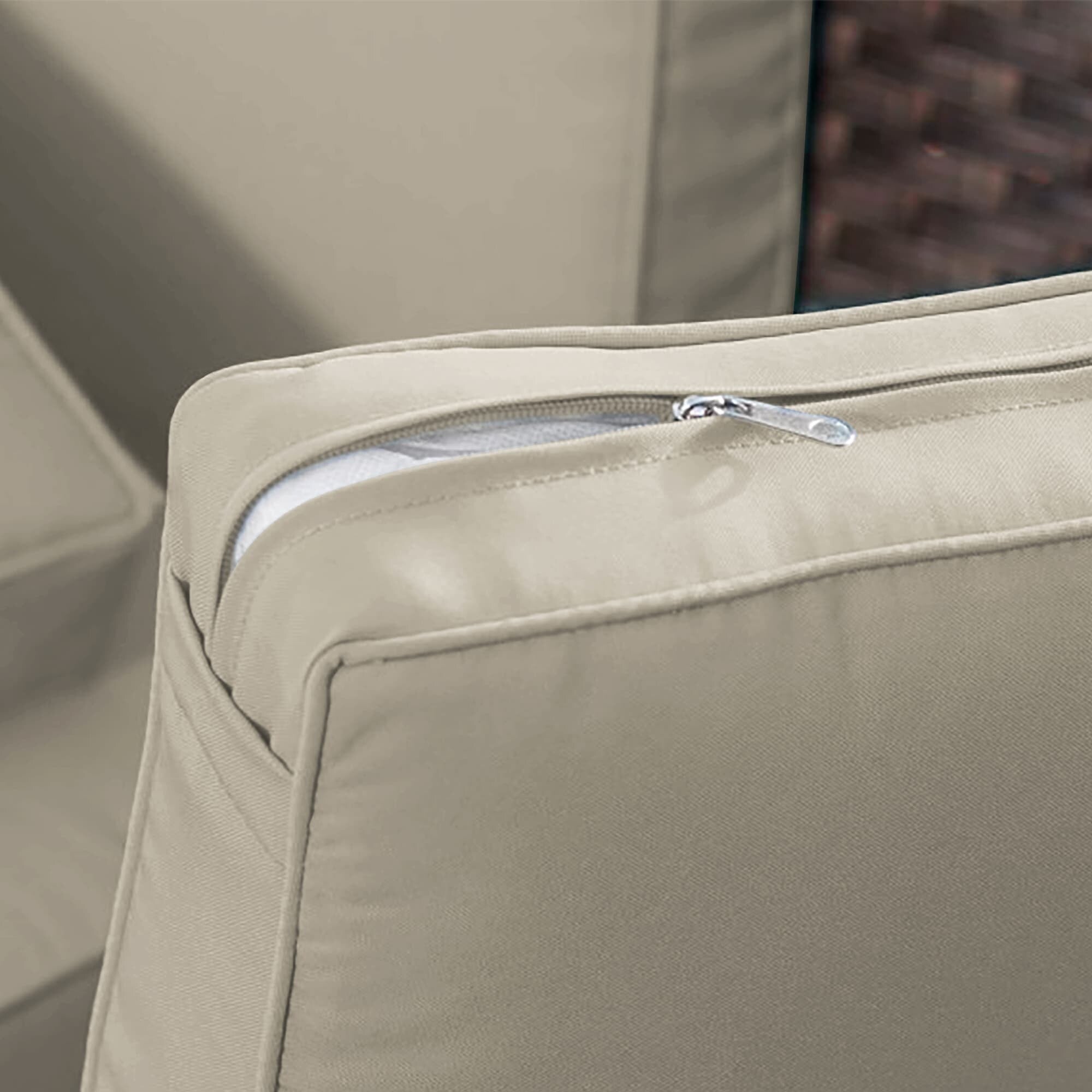 Ensemble de 6 meubles de patio en résine tressée avec dossier haut