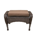 Ensemble de 6 meubles de patio en résine tressée avec dossier haut