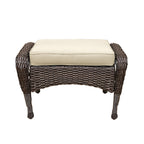 Ensemble de 6 meubles de patio en résine tressée avec dossier haut