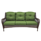 Ensemble de 6 meubles de patio en résine tressée avec dossier haut