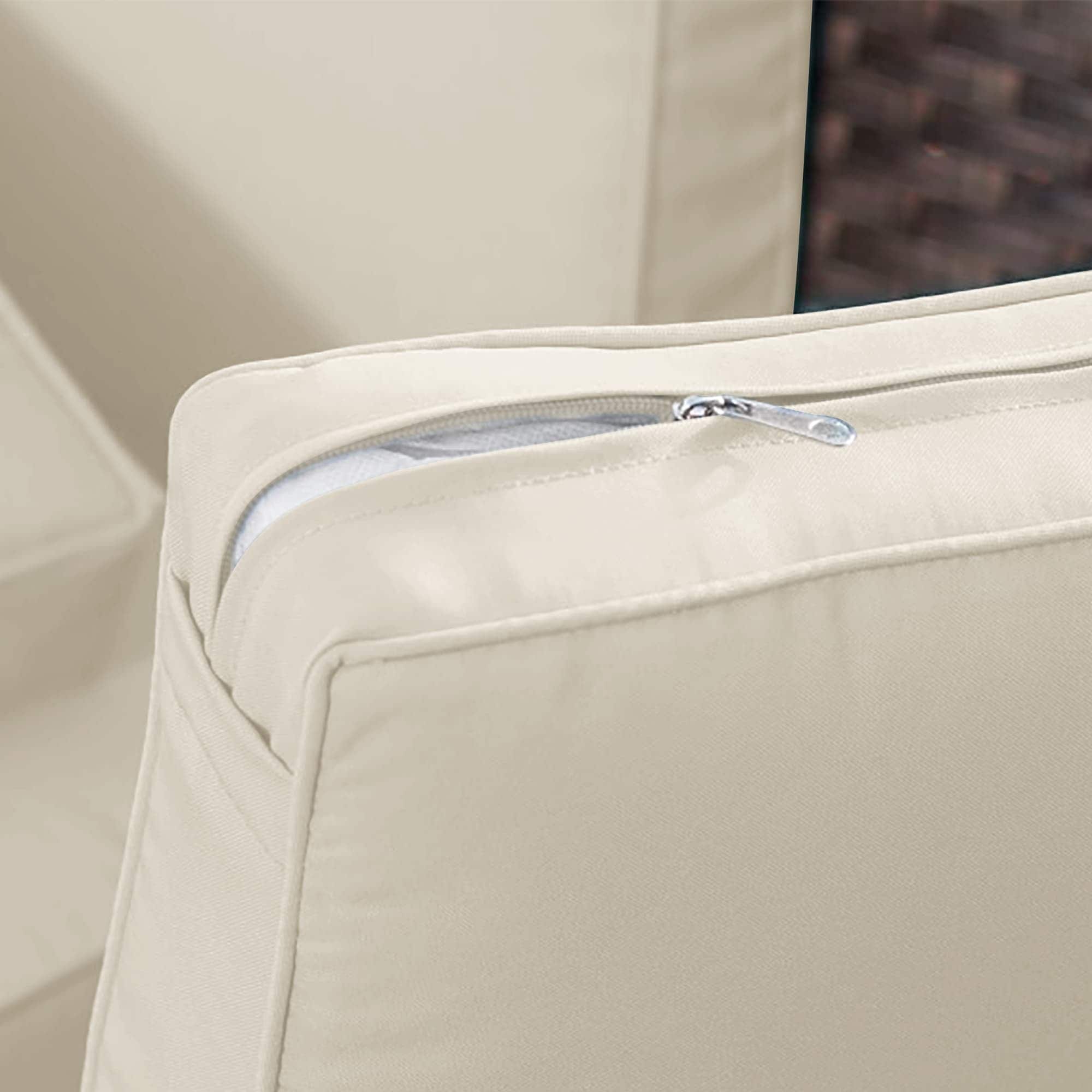 Ensemble de 6 meubles de patio en résine tressée avec dossier haut