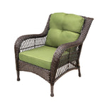 Ensemble de 6 meubles de patio en résine tressée avec dossier haut