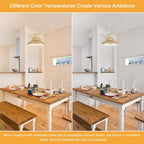 Suspension 60 W à 1 ampoule avec abat-jour en forme de dôme pour îlot de cuisine, lustre semi-encastré classique pour salle à manger