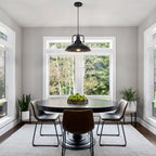 Suspension 60 W à 1 ampoule avec abat-jour en forme de dôme pour îlot de cuisine, lustre semi-encastré classique pour salle à manger