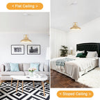 Suspension 60 W à 1 ampoule avec abat-jour en forme de dôme pour îlot de cuisine, lustre semi-encastré classique pour salle à manger