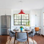 Suspension 60 W à 1 ampoule avec abat-jour en forme de dôme pour îlot de cuisine, lustre semi-encastré classique pour salle à manger