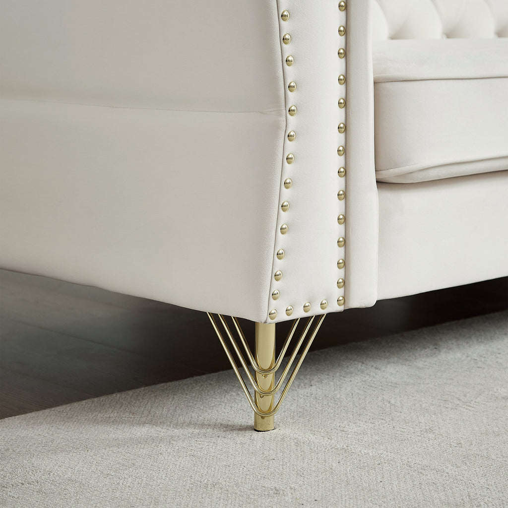 Canapé Chesterfield en velours 60.2