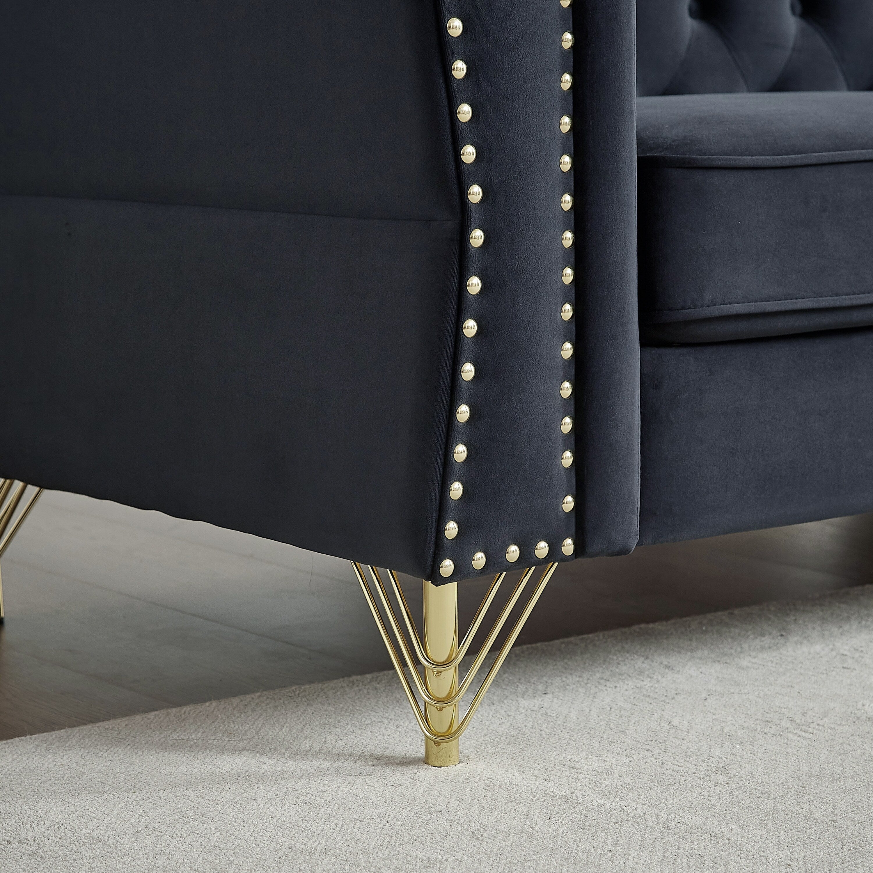 Canapé Chesterfield en velours 60.2