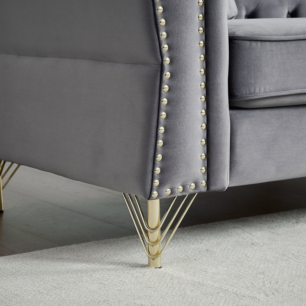 Canapé Chesterfield en velours 60.2