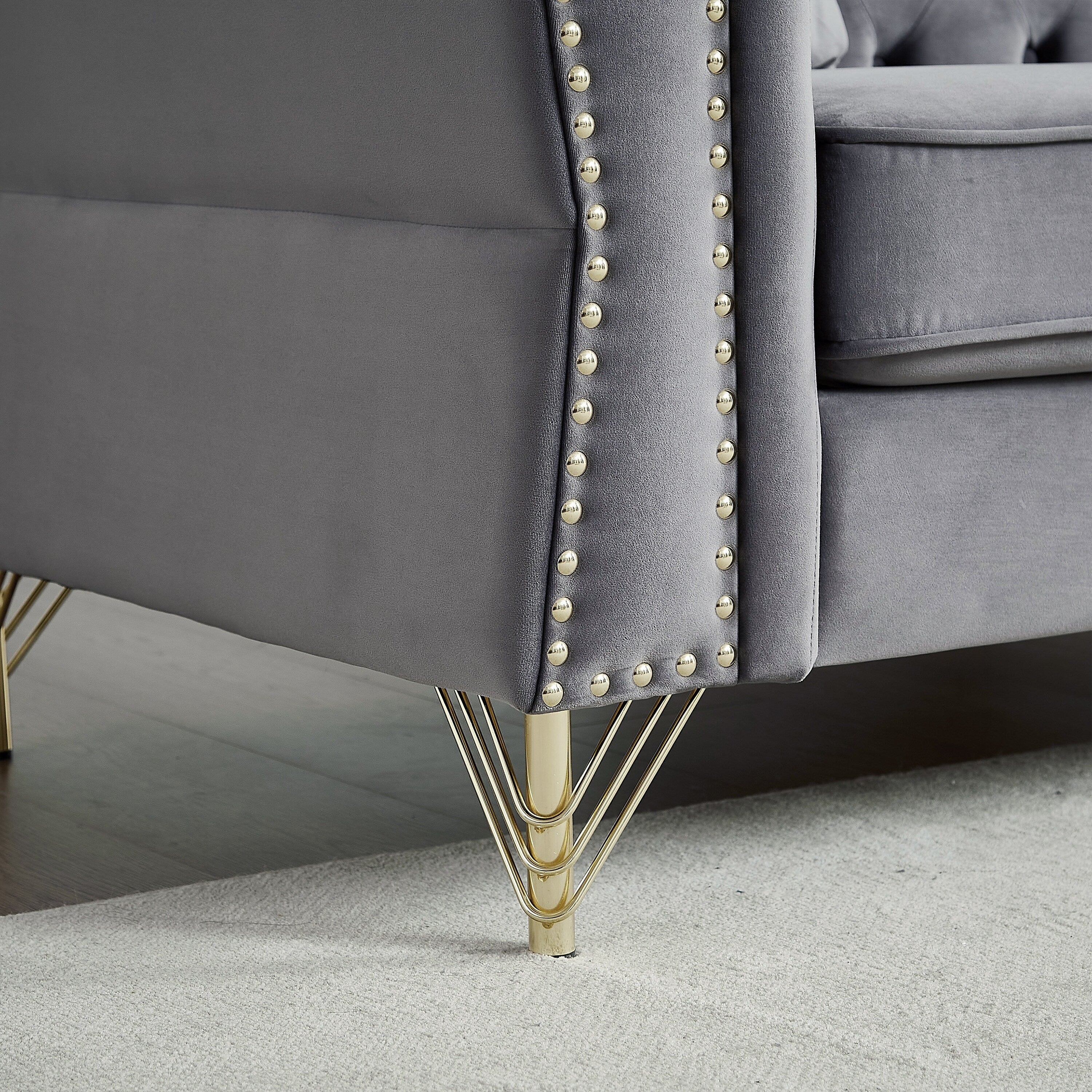 Canapé Chesterfield en velours 60.2