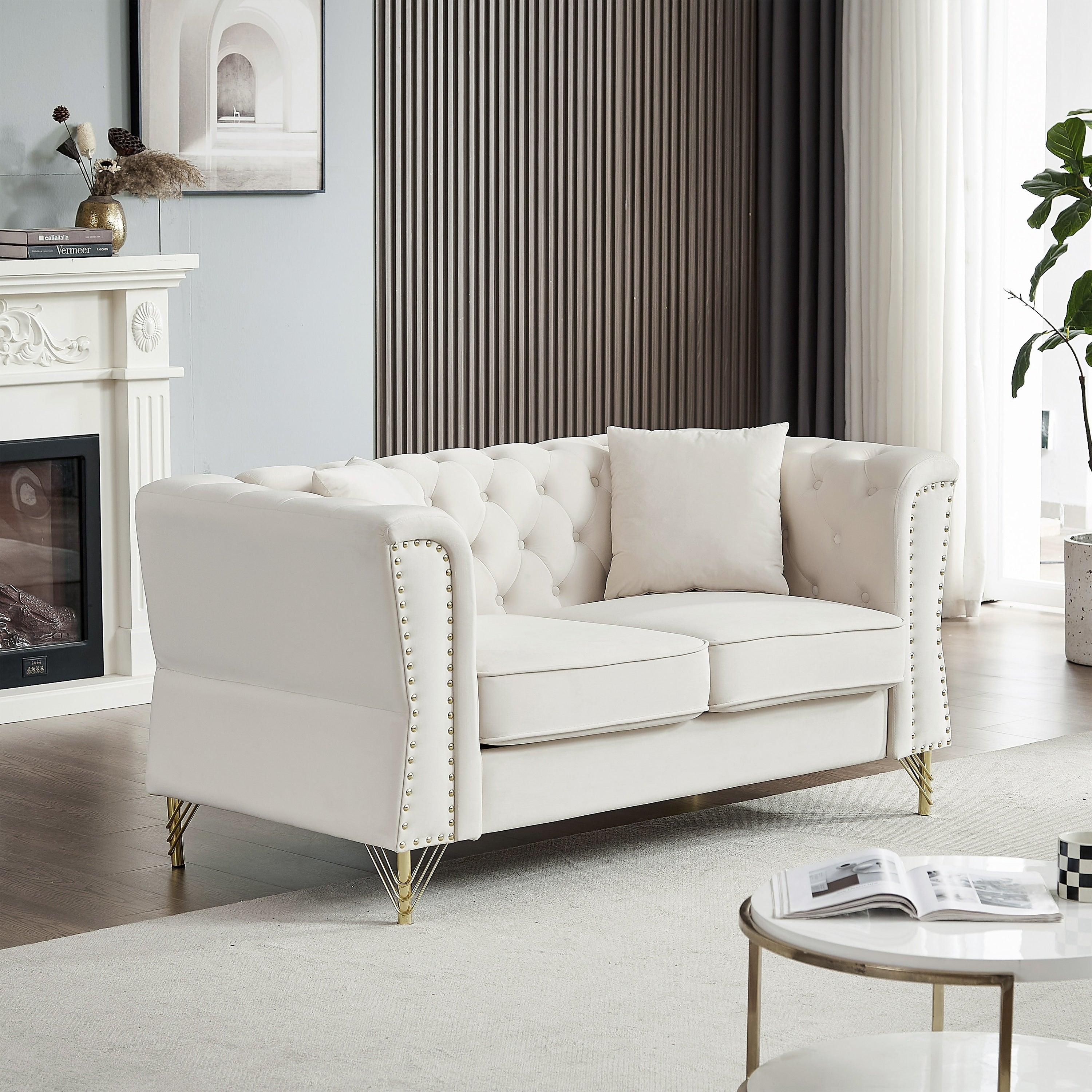 Canapé Chesterfield en velours 60.2