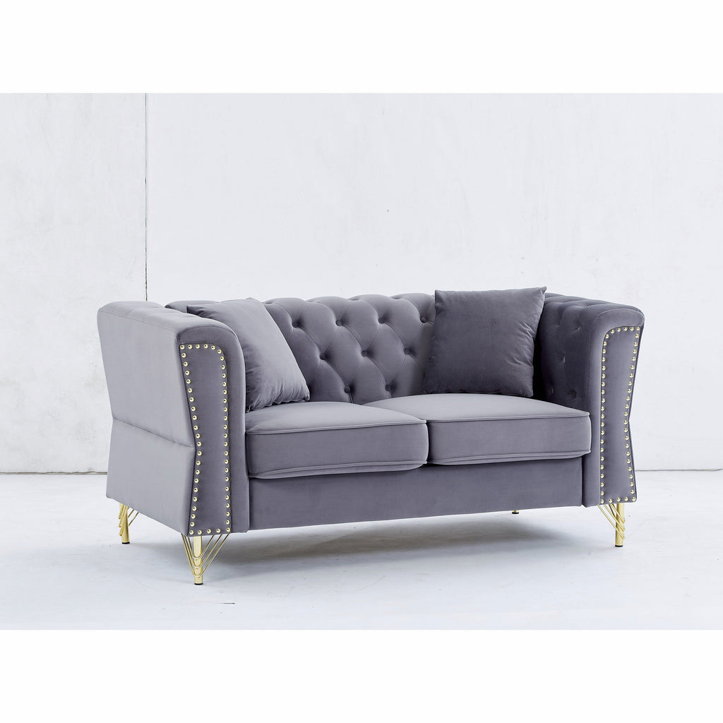 Canapé Chesterfield en velours 60.2