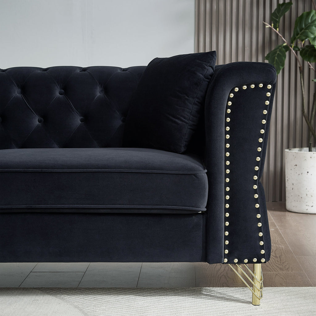 Canapé Chesterfield en velours 60.2