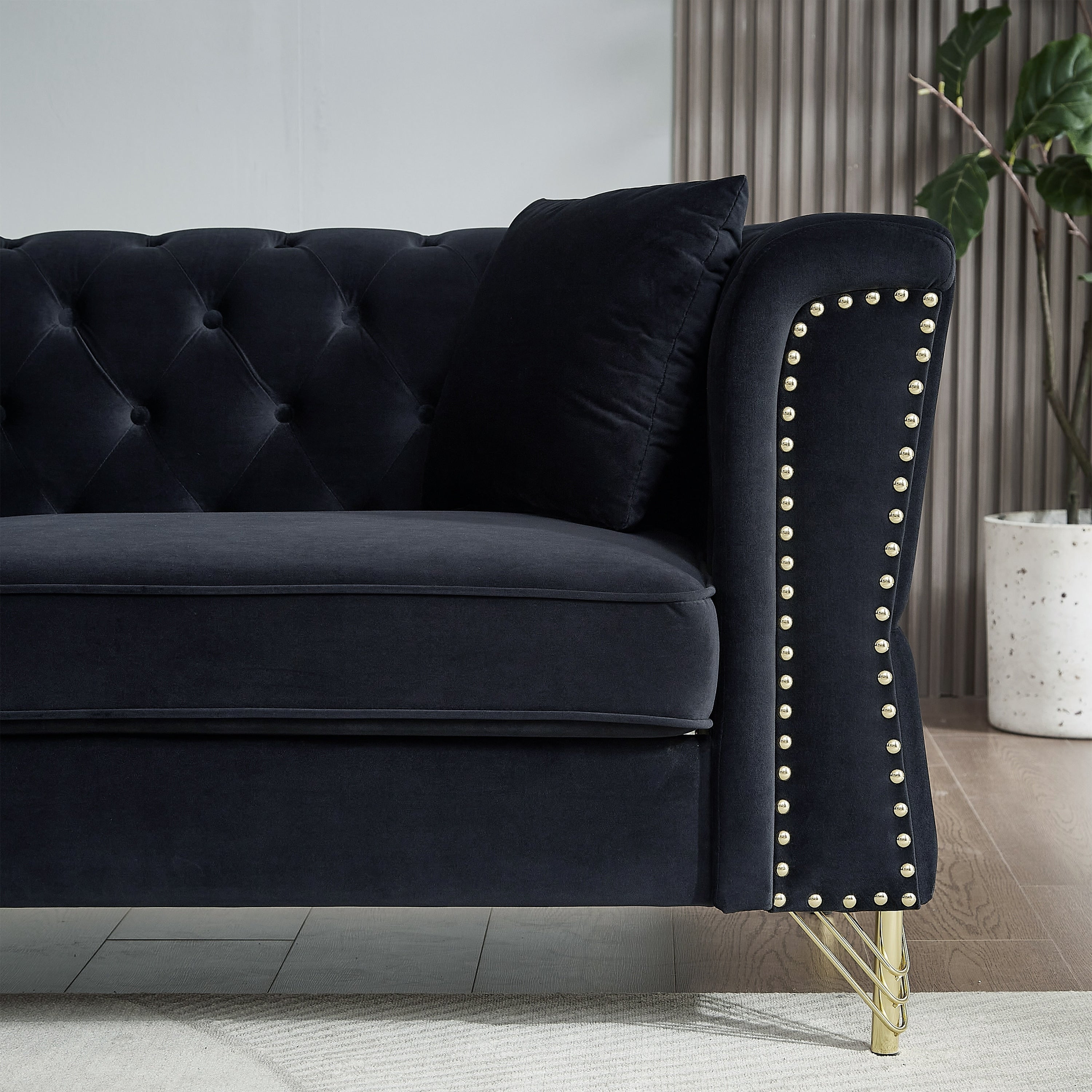 Canapé Chesterfield en velours 60.2