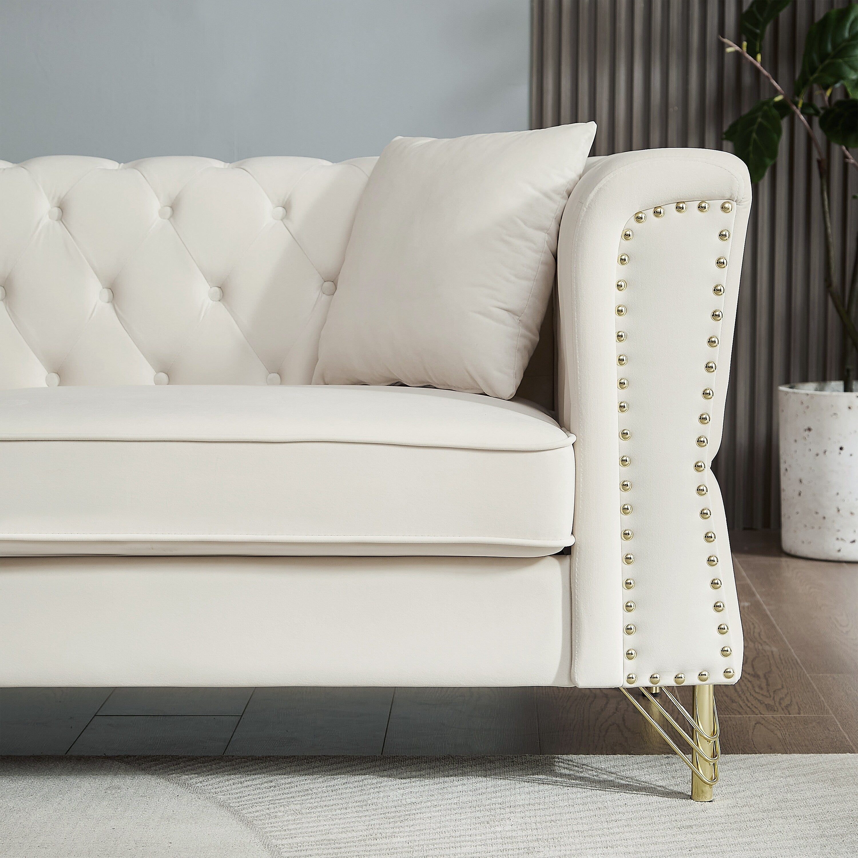 Canapé Chesterfield en velours 60.2
