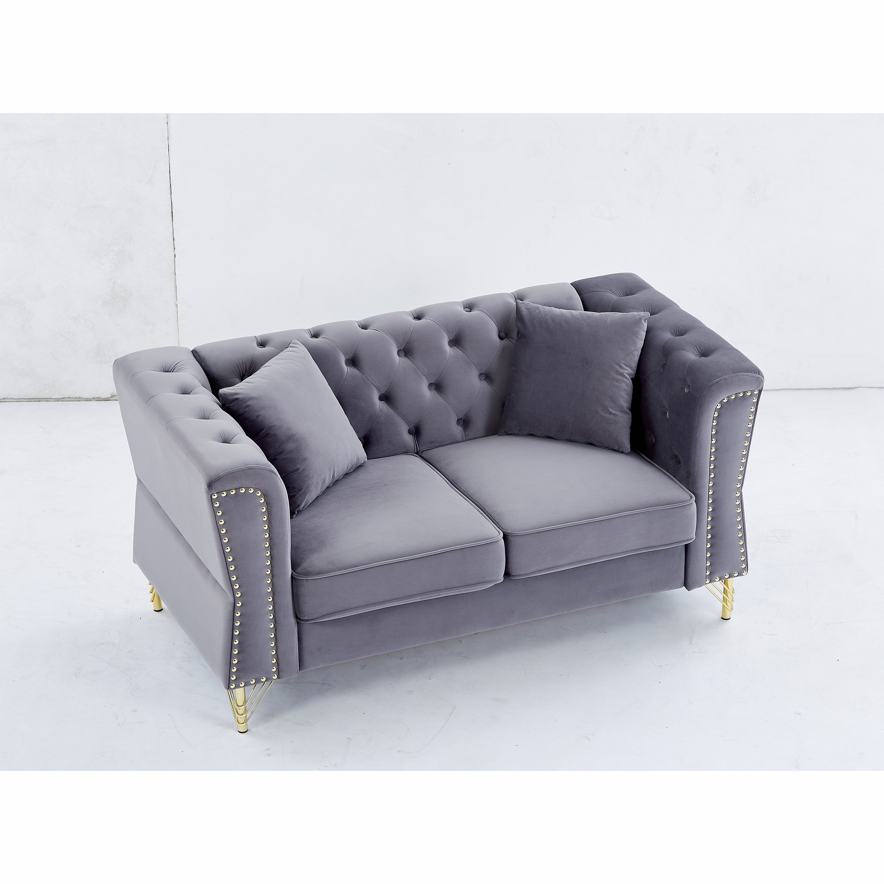 Canapé Chesterfield en velours 60.2