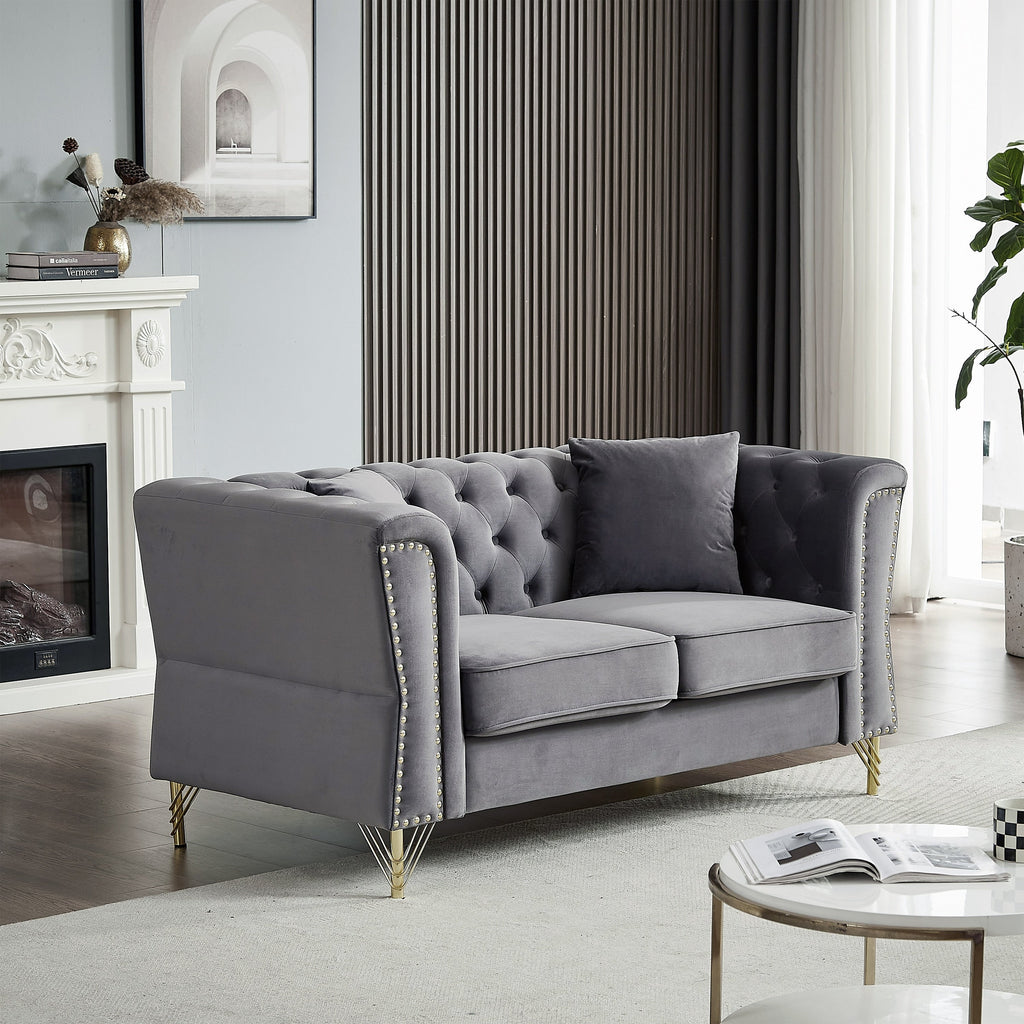 Canapé Chesterfield en velours 60.2