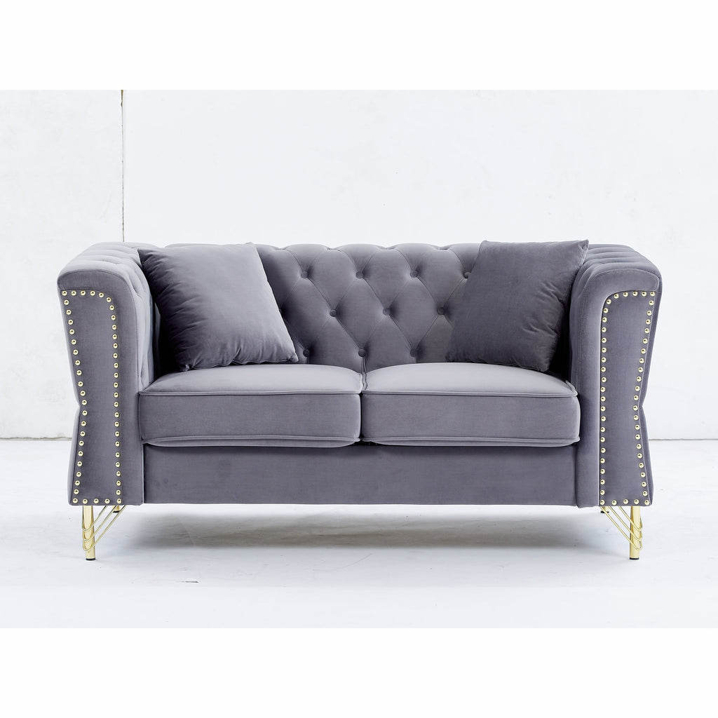 Canapé Chesterfield en velours 60.2