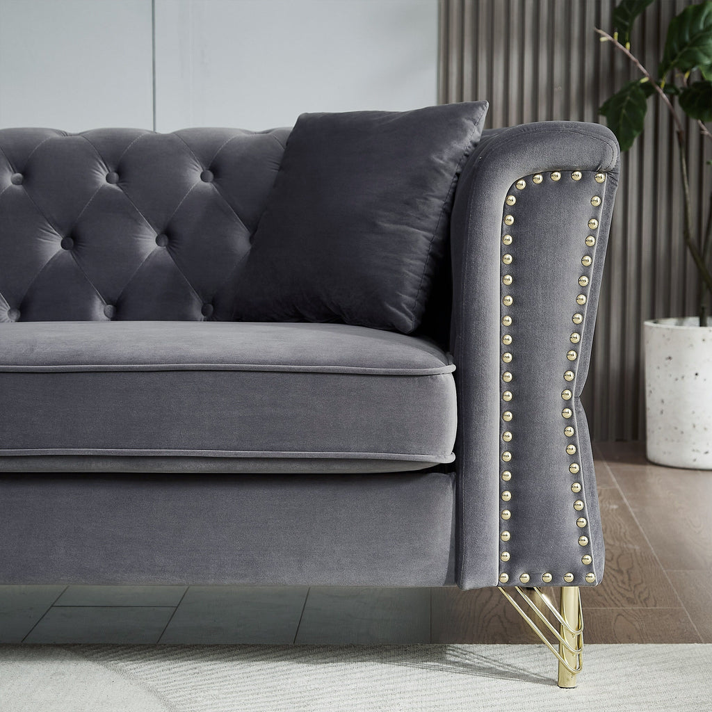 Canapé Chesterfield en velours 60.2