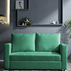 Canapé-lit 2 places en tissu 62,5 pouces, convertible 2 en 1 avec accoudoirs séparés (capacité de 800 lb)