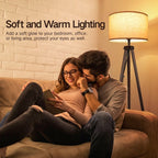 Lampadaire trépied en noyer de 63 po avec pieds et plateau en bois massif