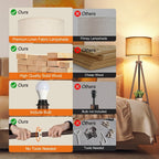 Lampadaire trépied en noyer de 63 po avec pieds et plateau en bois massif