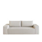 Canapé Setaser 63 2 places, tissu velours côtelé, assise profonde, causeuse confortable, sans assemblage, 1 pièce