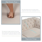 Canapé causeuse rembourré en velours 64,3 pouces, canapé causeuse moderne avec coussin d'assise épais et amovible, canapé causeuse 2 places