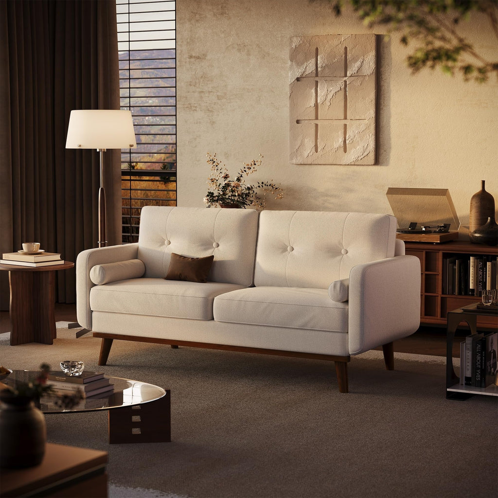 Canapé causeuse 64 places, canapé moderne du milieu du siècle, canapés causeuse confortables pour le salon