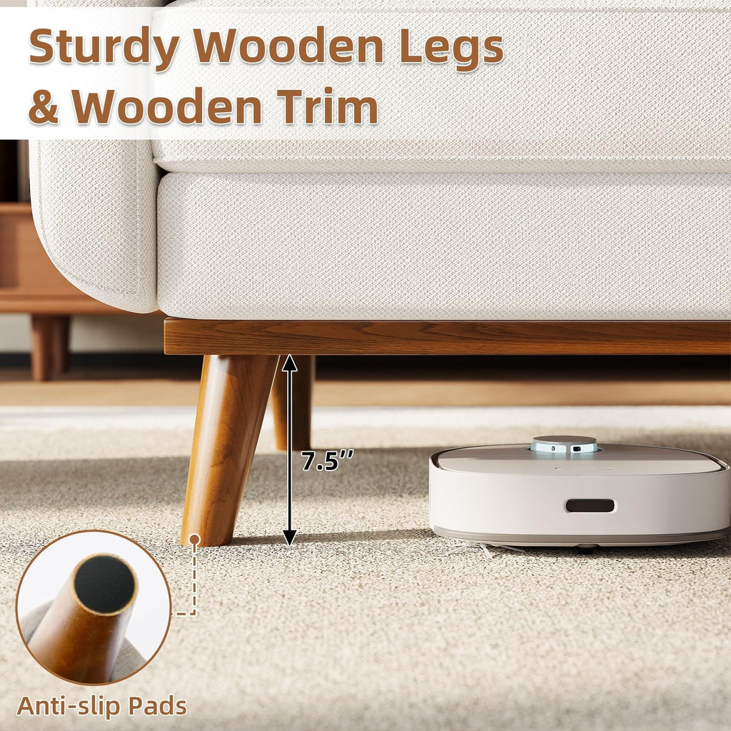 Canapé causeuse 64 places, canapé moderne du milieu du siècle, canapés causeuse confortables pour le salon