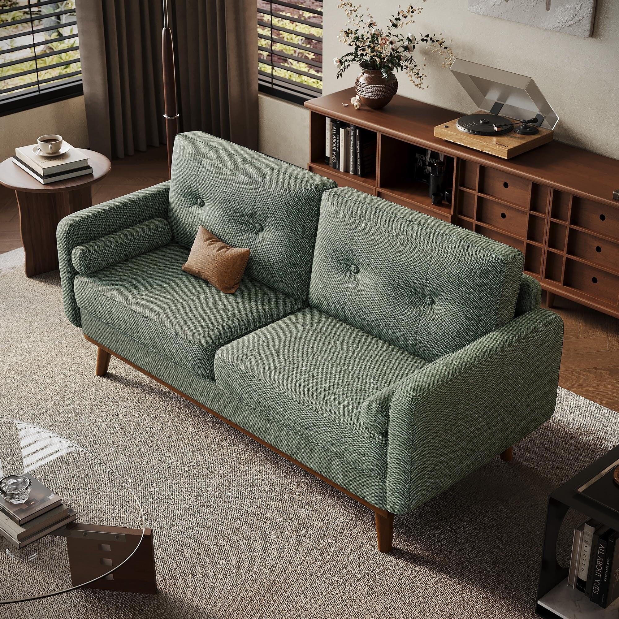 Canapé causeuse 64 places, canapé moderne du milieu du siècle, canapés causeuse confortables pour le salon
