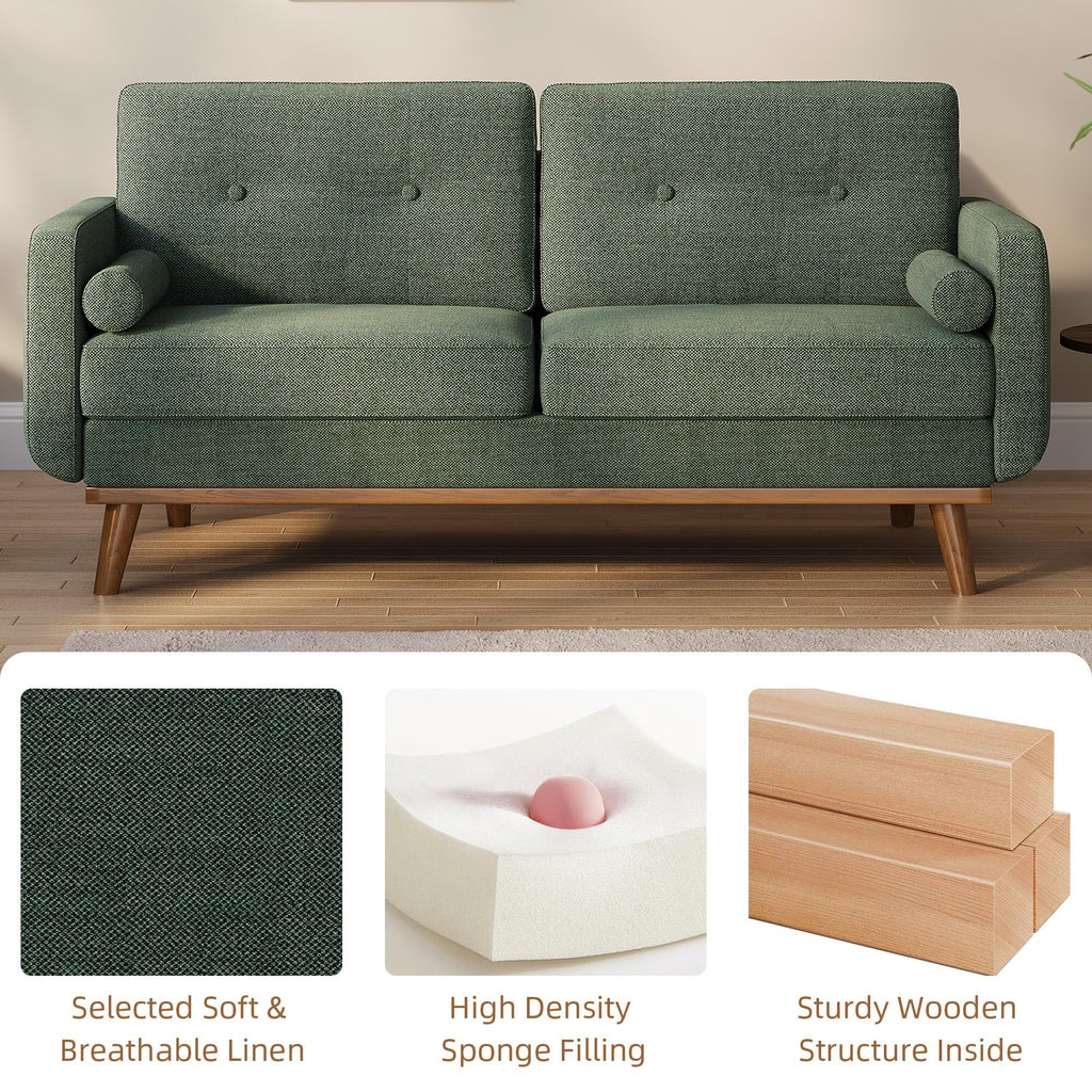 Canapé causeuse 64 places, canapé moderne du milieu du siècle, canapés causeuse confortables pour le salon