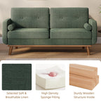 Canapé causeuse 64 places, canapé moderne du milieu du siècle, canapés causeuse confortables pour le salon