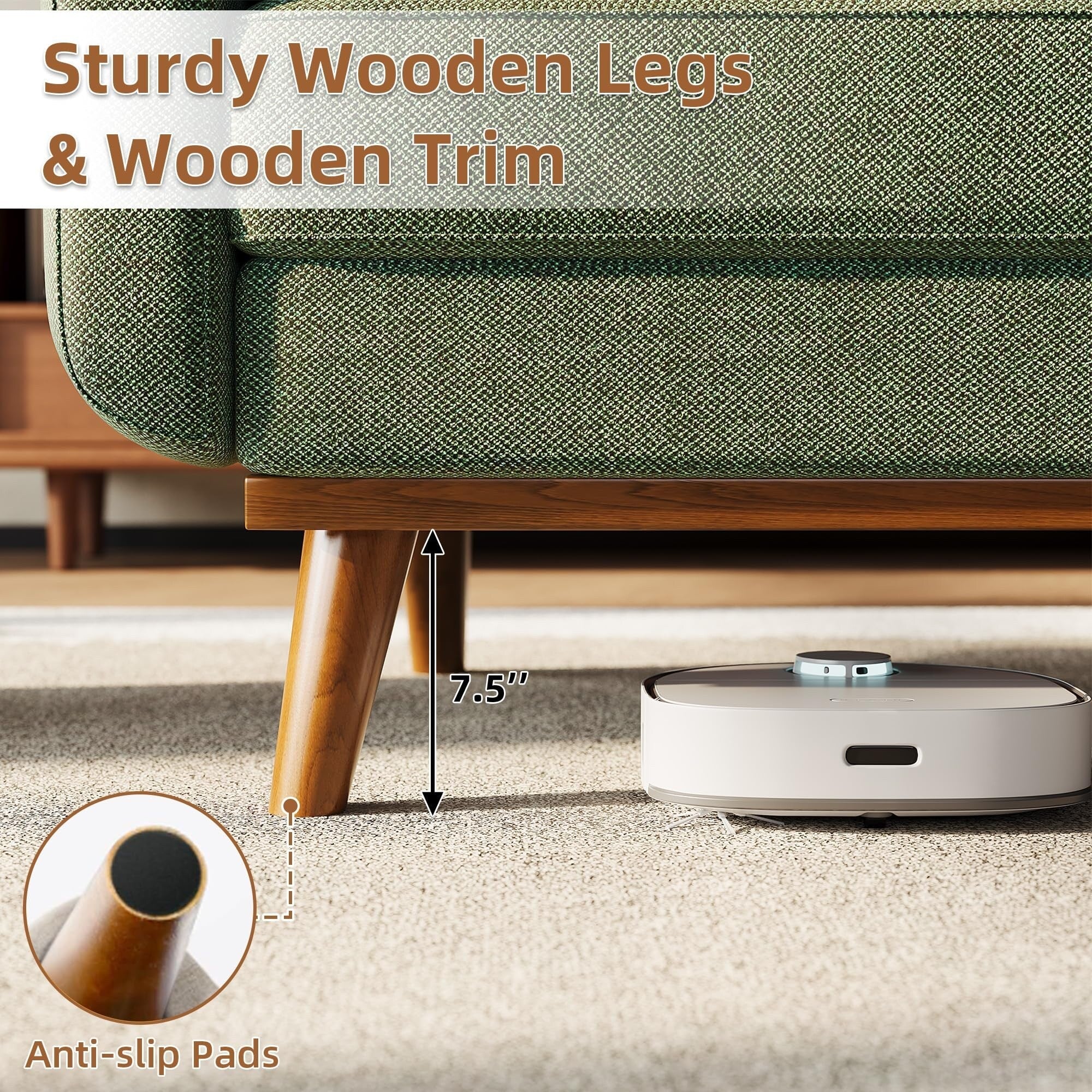 Canapé causeuse 64 places, canapé moderne du milieu du siècle, canapés causeuse confortables pour le salon