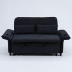 Canapé-lit multifonctionnel en tissu rayé de 65,74 pouces, idéal pour les chambres et les salons