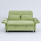 Canapé-lit multifonctionnel en tissu rayé de 65,74 pouces, idéal pour les chambres et les salons