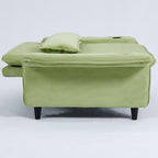 Canapé-lit multifonctionnel en tissu rayé de 65,74 pouces, idéal pour les chambres et les salons