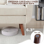 Canapé causeuse 65 pouces style milieu du siècle - Petit canapé capitonné et rembourré pour salon et chambre, montage facile, beige