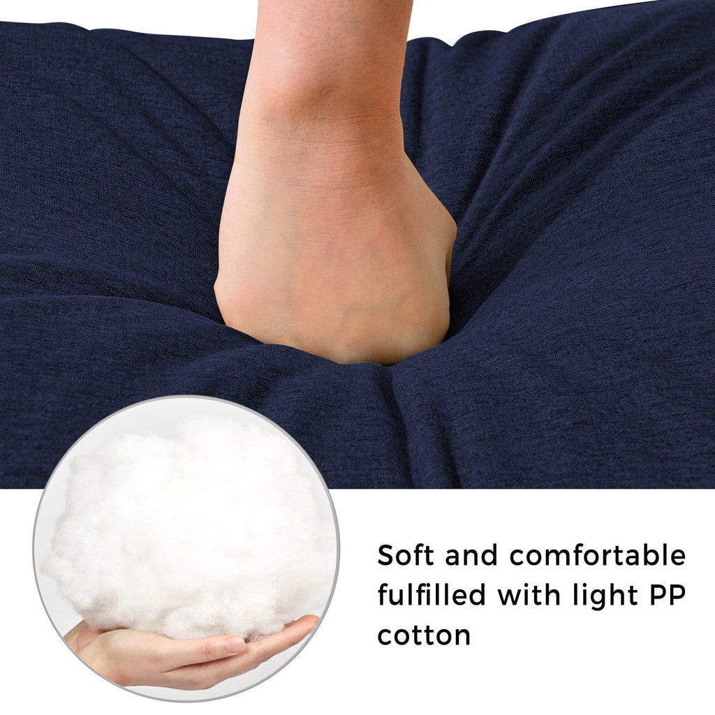 Chaise longue d'angle moderne en lin avec coussins amovibles, canapé-lit, canapé de loisirs, chaise longue rembourrée