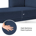 Chaise longue d'angle moderne en lin avec coussins amovibles, canapé-lit, canapé de loisirs, chaise longue rembourrée