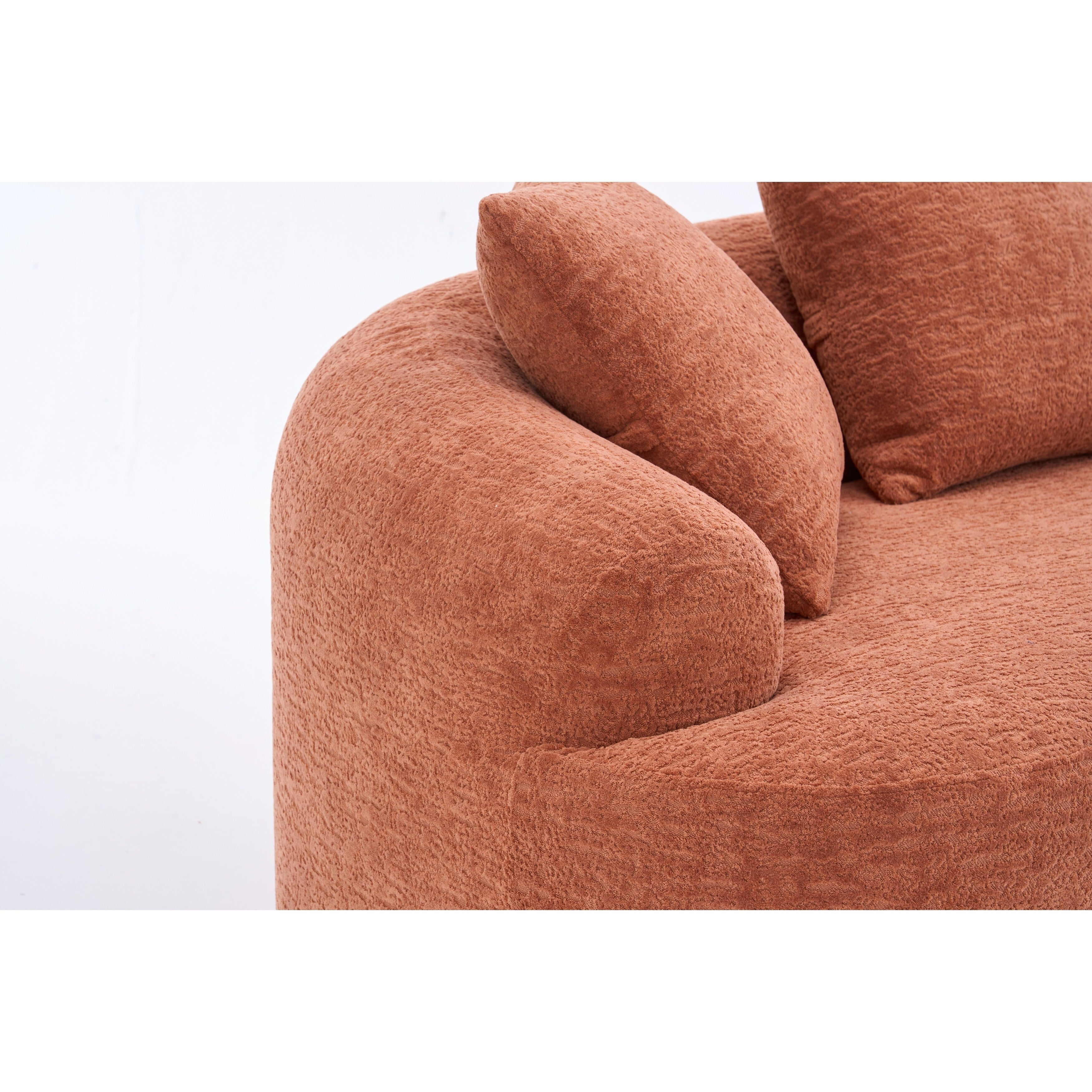 Canapé 2 places en chenille 65 avec assemblage facile, coussin mi-ferme et capacité de charge de 136 kg