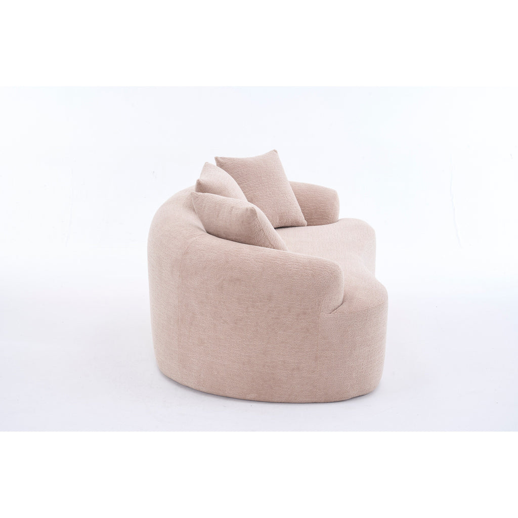 Canapé 2 places en chenille 65 avec assemblage facile, coussin mi-ferme et capacité de charge de 136 kg